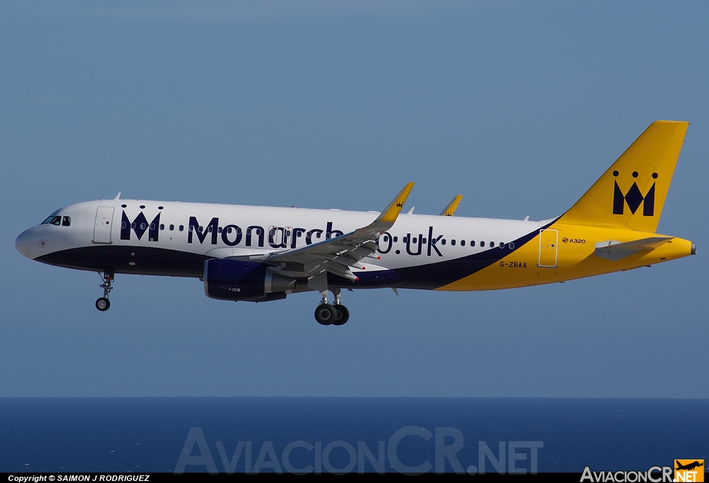 G-ZBAA - Airbus A320-214 - Monarch Airlines