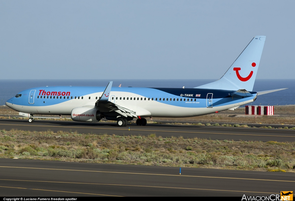 G-TAWK - Boeing 737-8K5 - Thomson Airways