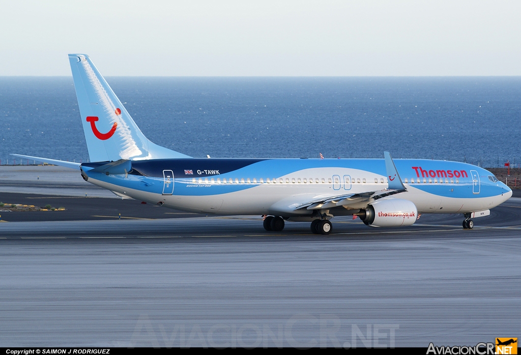 G-TAWK - Boeing 737-8K5 - Thomson Airways