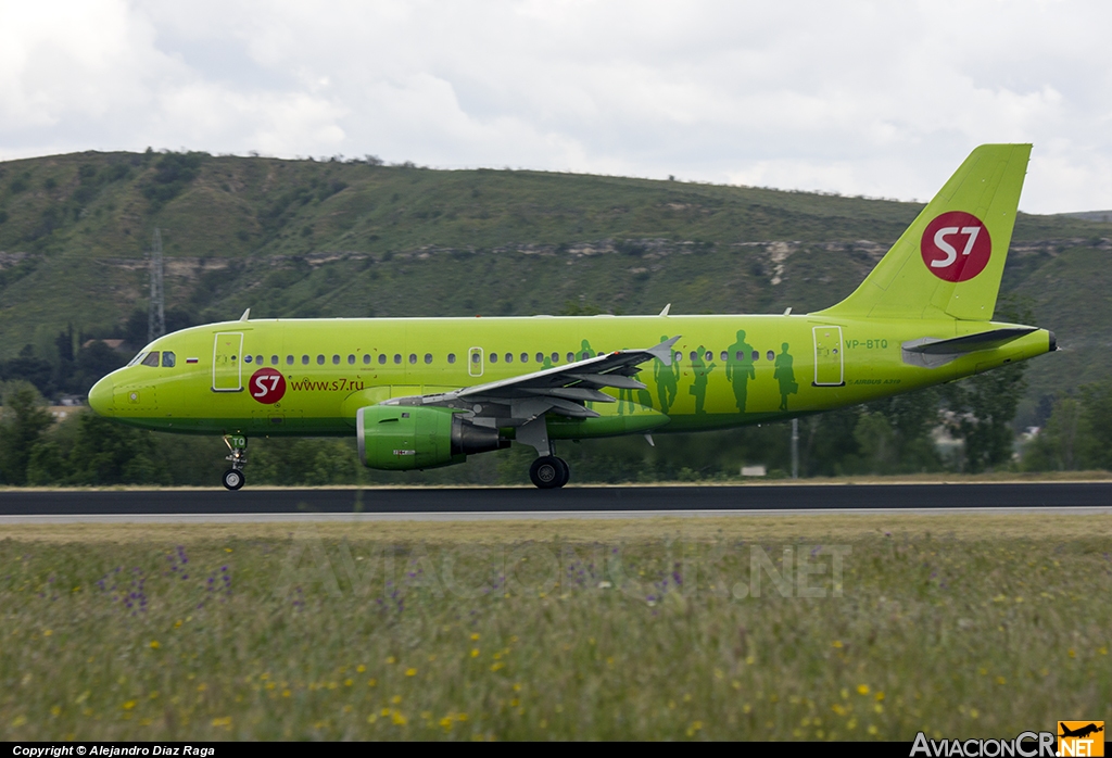VP-BTQ - Airbus A319-112 - S7 - Siberia Airlines