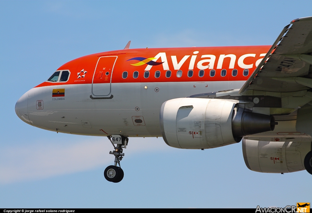 N647AV - Airbus A319-115LR - Avianca