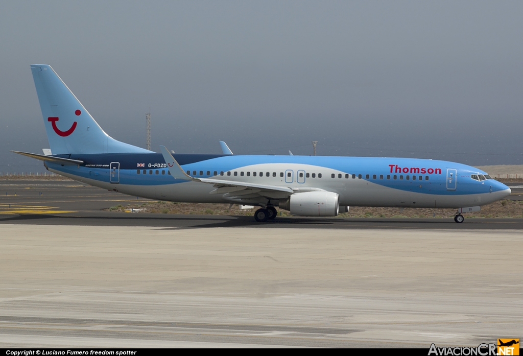 G-FDZD - Boeing 737-8K5 - Thomsonfly (Britannia Airways)