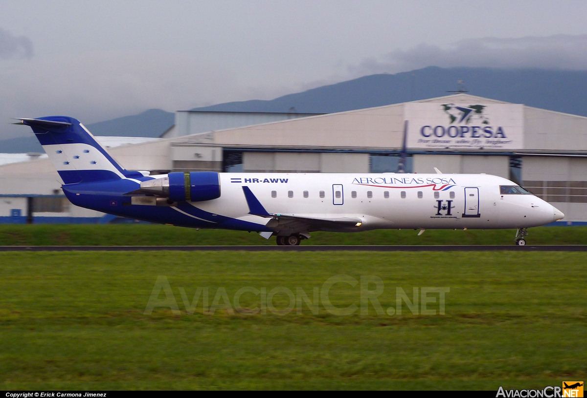 HR-AWW - Canadair CL-600-2B19 Regional Jet CRJ-100ER - Aerolineas Sosa
