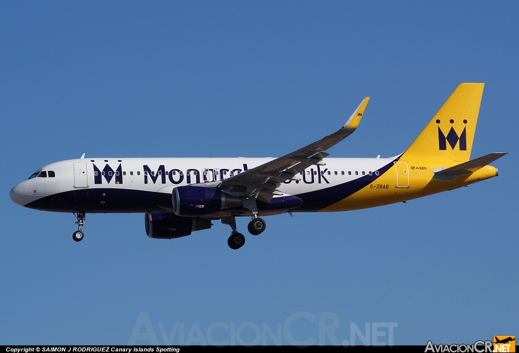 G-ZBAB - Airbus A320-214 - Monarch Airlines