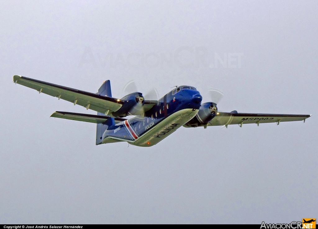 MSP002 - De Havilland Canada C-7A Caribou - Ministerio de Seguridad Pública - Costa Rica