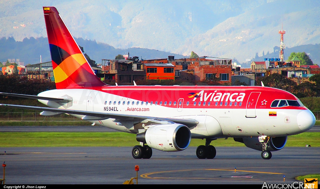 N594EL - Airbus A318-111 - Avianca