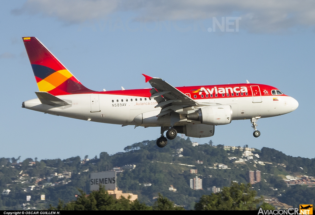 N589AV - Airbus A318-111 - Avianca