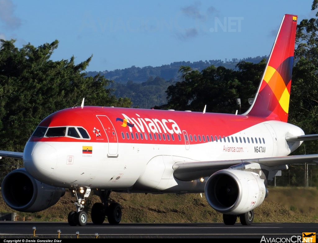 N647AV - Airbus A319-115LR - Avianca