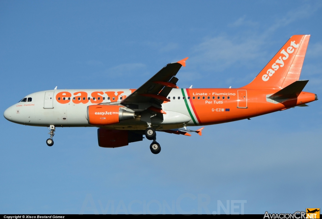 G-EZIW - Airbus A319-111 - EasyJet Airline