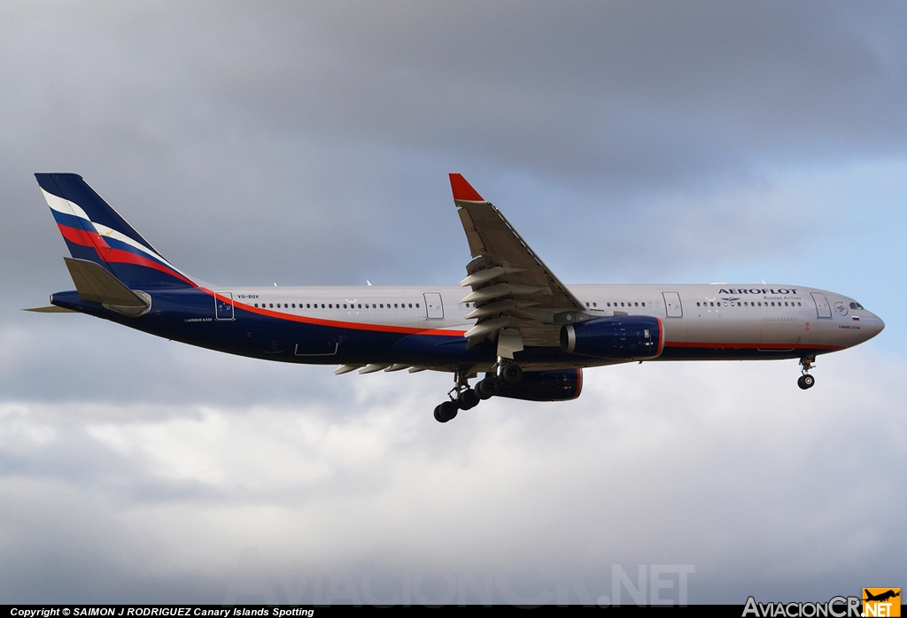 VQ-BQX - Airbus A330-343X - Aeroflot