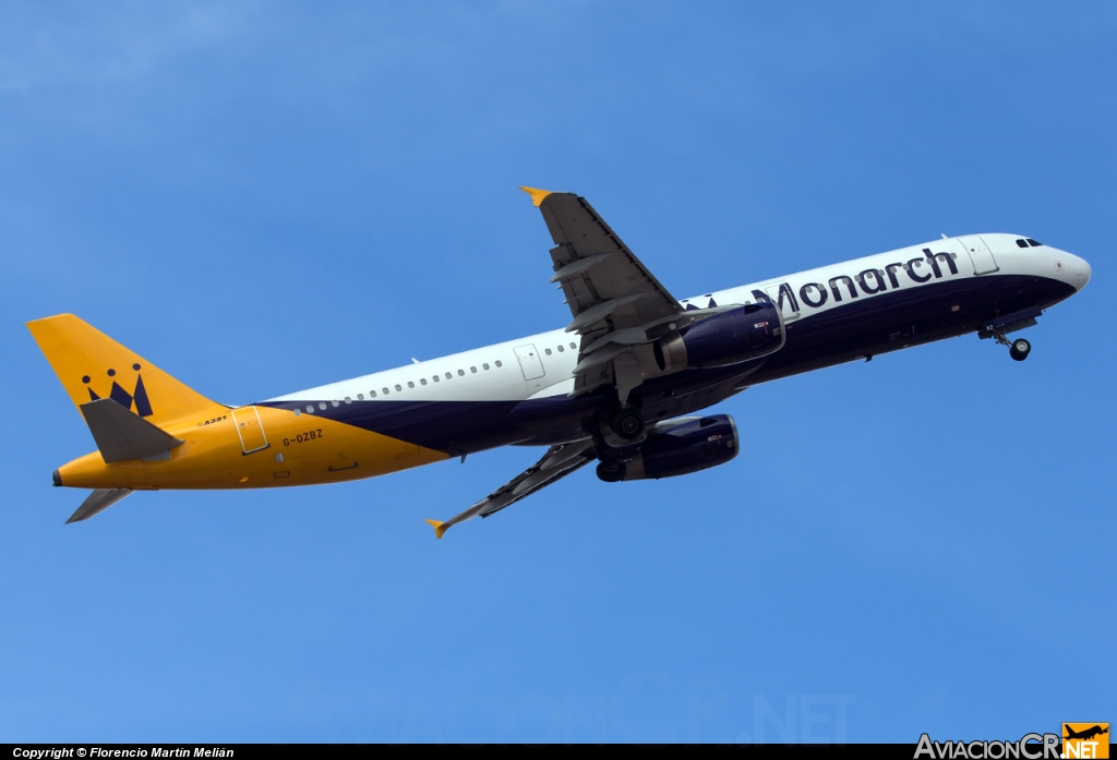 G-OZBZ - Airbus A321-231 - Monarch Airlines