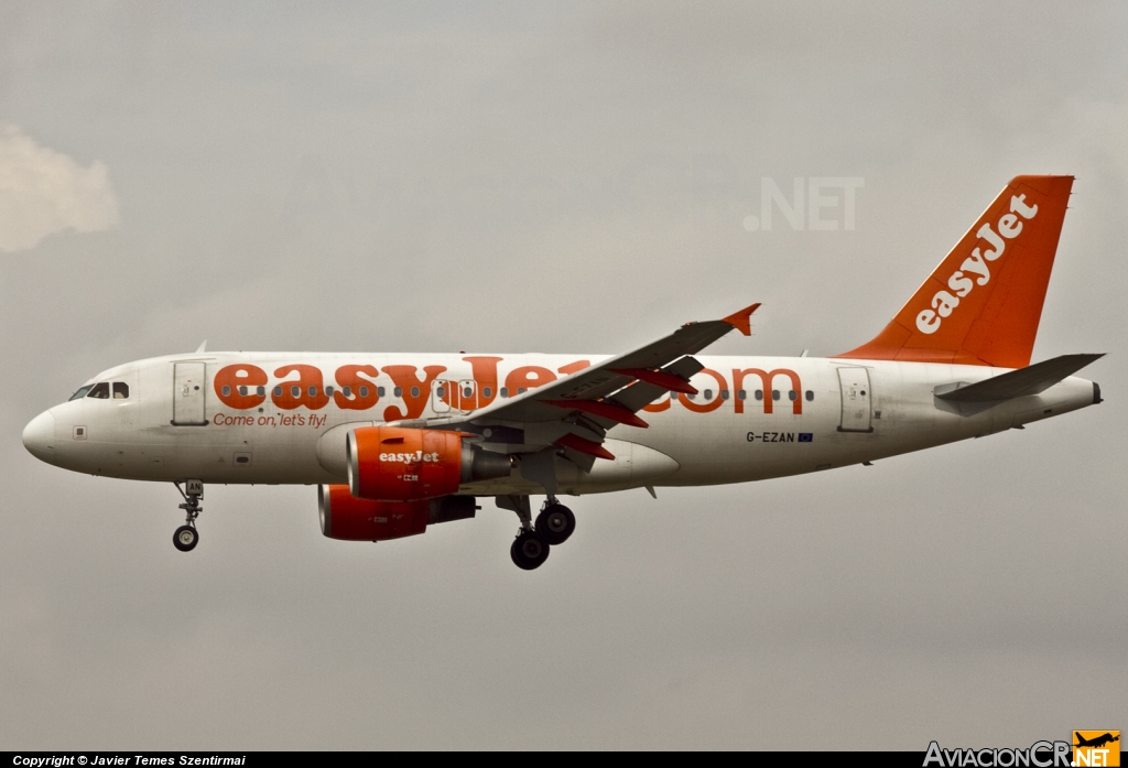 G-EZAN - Airbus A319-111 - EasyJet Airlines