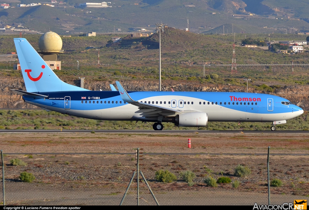 G-TAWA - Boeing 737-8K5 - Thomson Airways