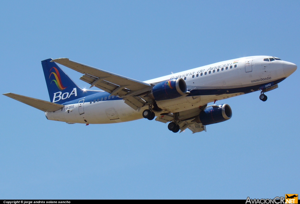 CP-2552 - Boeing 737-3M8 - Boliviana de Aviación (BoA)