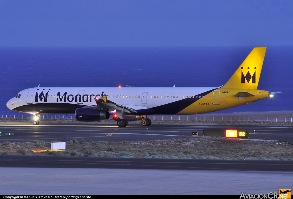 G-OZBZ - Airbus A321-231 - Monarch Airlines