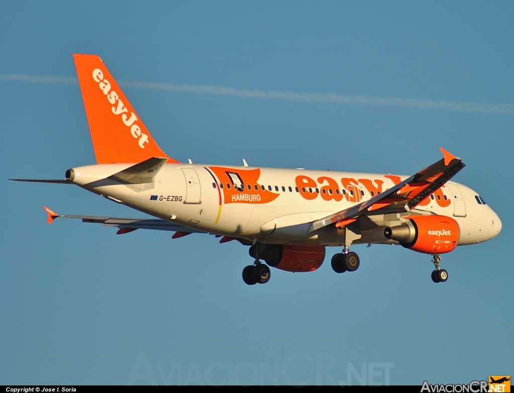 G-EZBG - Airbus A319-111 - EasyJet Airline