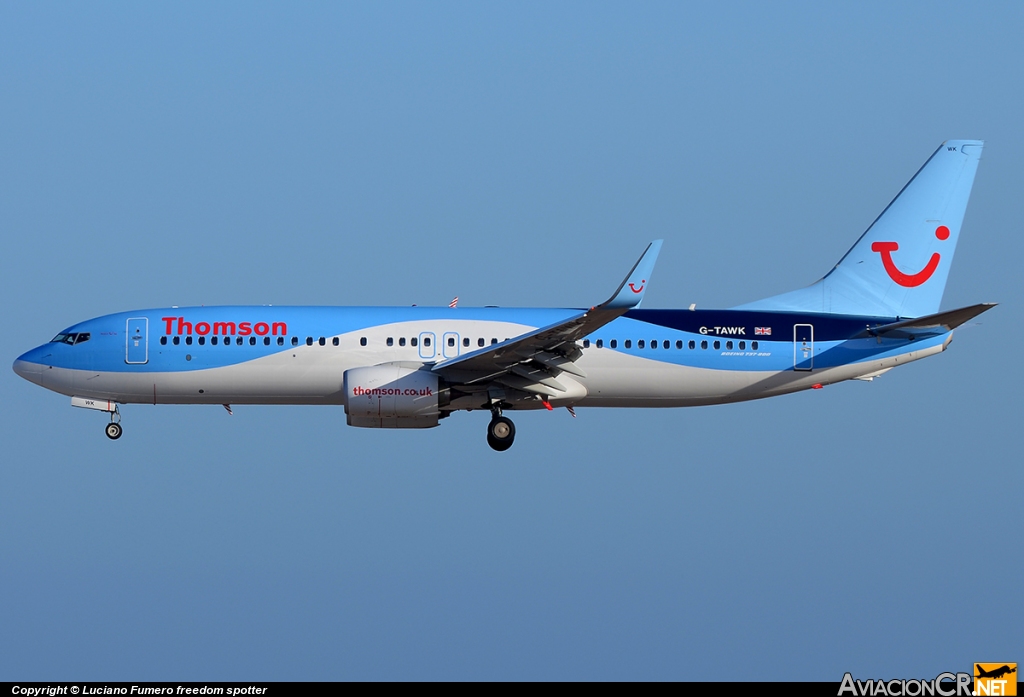 G-TAWK - Boeing 737-8K5 - Thomson Airways