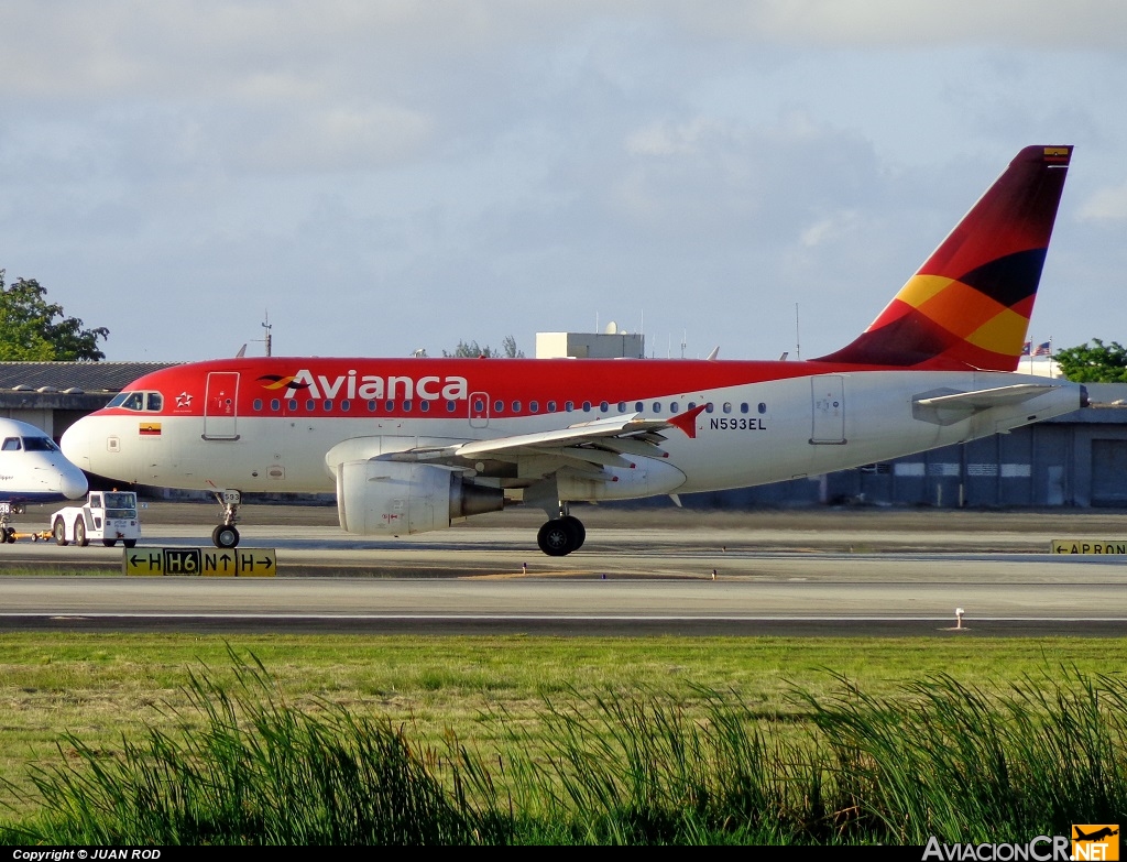 N593EL - Airbus A318-111 - Avianca