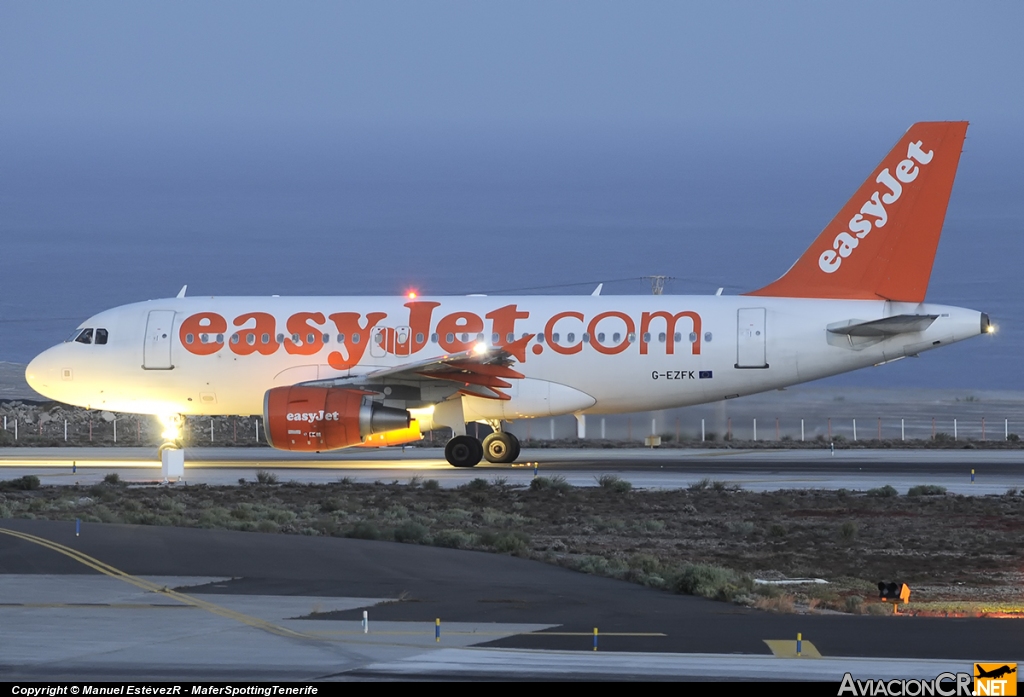 G-EZFK - Airbus A319-111 - EasyJet Airline