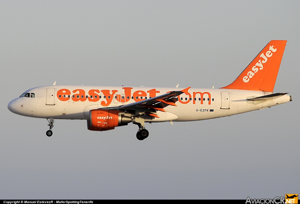 G-EZFK - Airbus A319-111 - EasyJet Airline