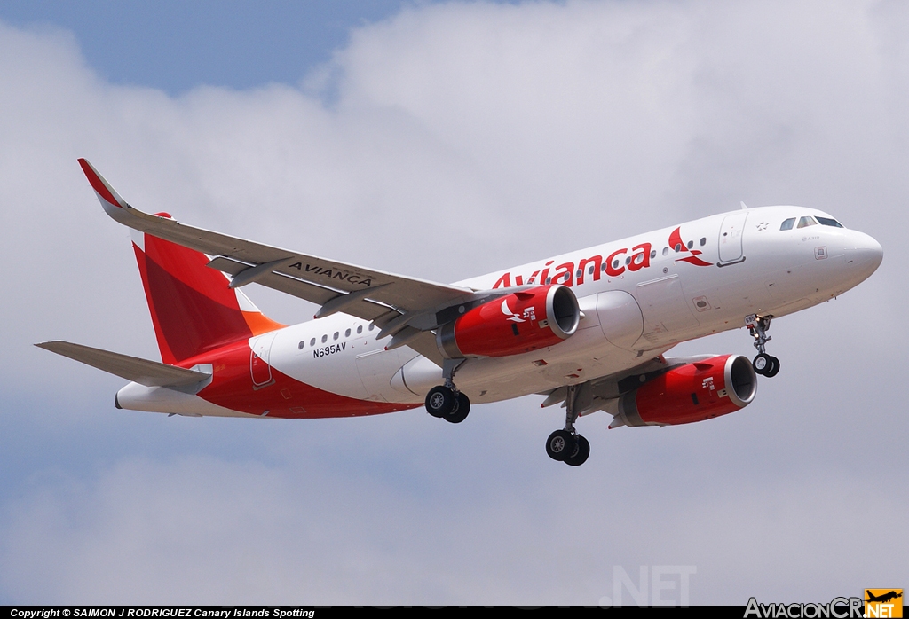 N695AV - Airbus A319-132SL - Avianca