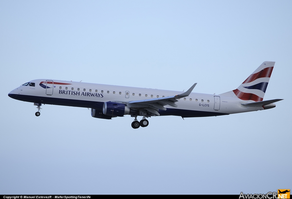 G-LCYS - Embraer ERJ-190-100SR - British Airways City Flyer