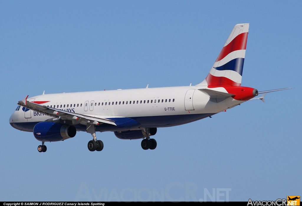 G-TTOE - Airbus A320-232 - British Airways