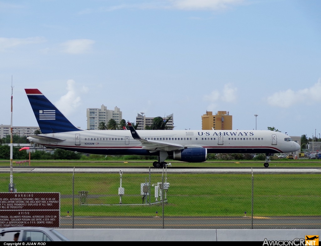 N202UW - Boeing 757-2B7 (WL) - US Airways