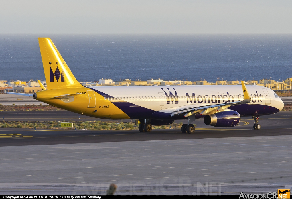 G-ZBAD - Airbus A321-231 - Monarch Airlines