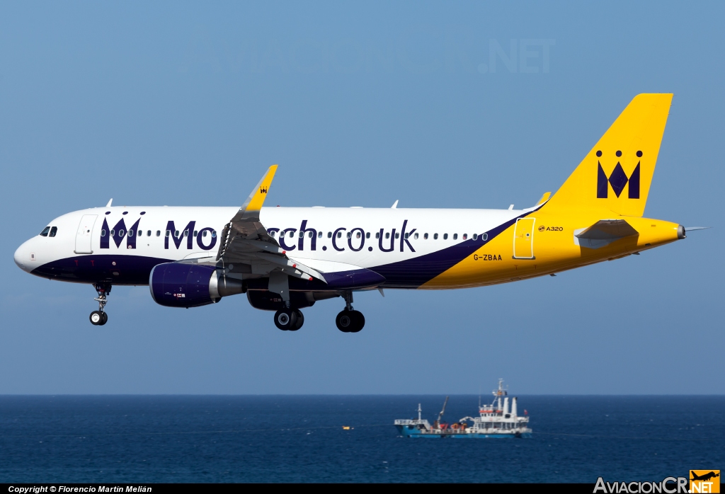 G-ZBAA - Airbus A320-214 - Monarch Airlines