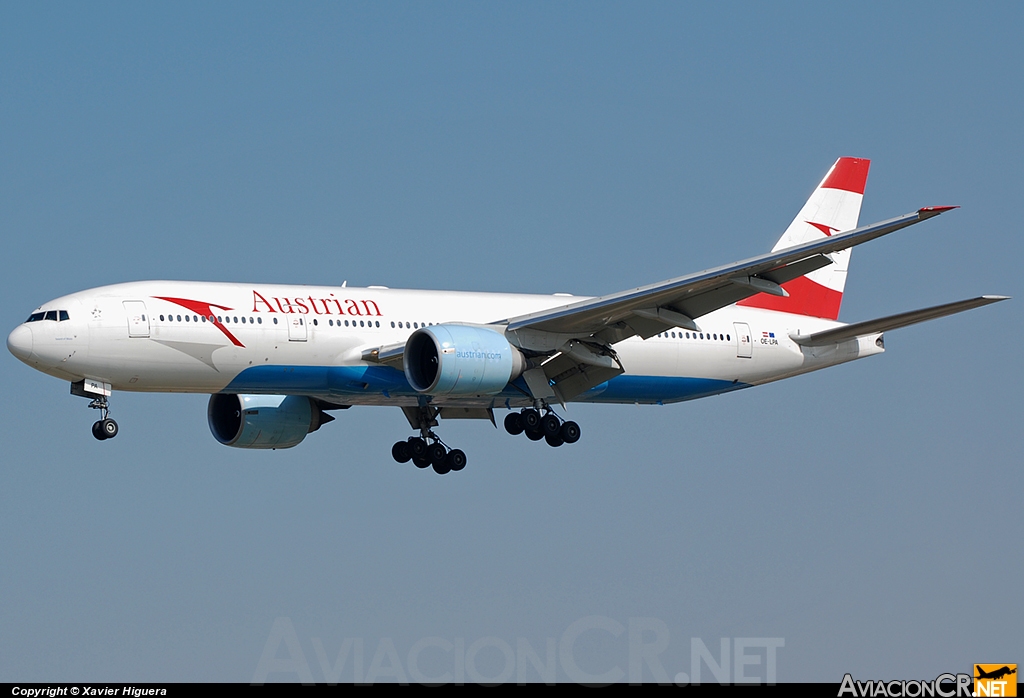 OE-LPA - Boeing 777-2Z9/ER - Austrian Airlines OE-LPA - Boeing 777-2Z9/ER - Austrian Airlines