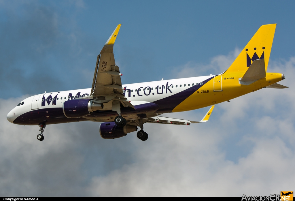 G-ZBAB - Airbus A320-214 - Monarch Airlines