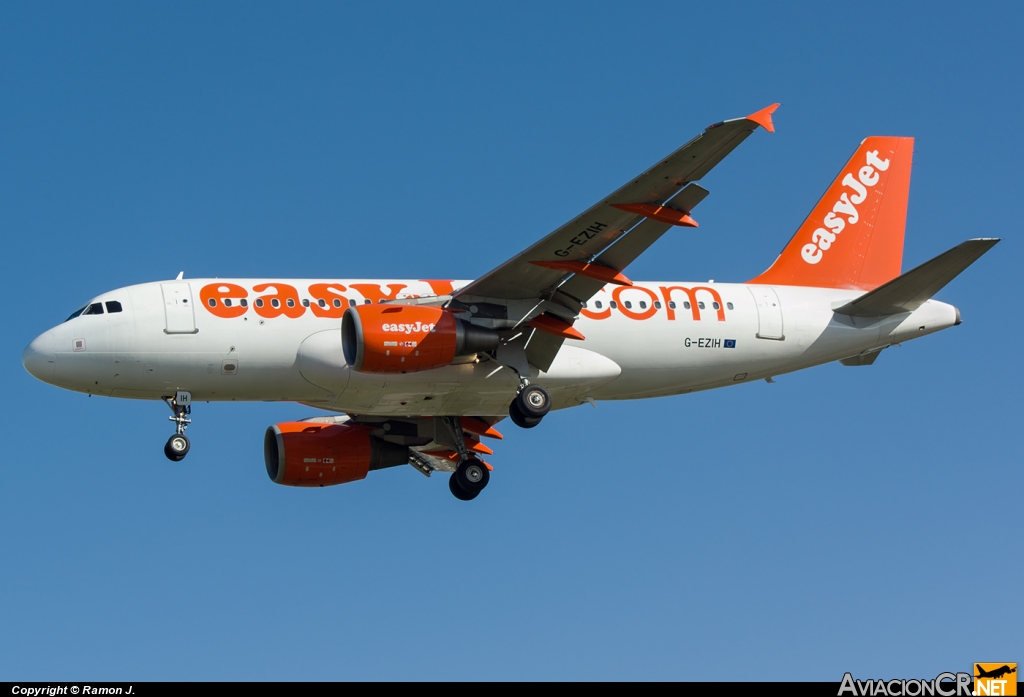 G-EZIH - Airbus A319-111 - EasyJet Airline