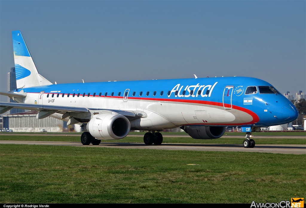 LV-CIF - Embraer 190-100IGW - Austral Líneas Aéreas