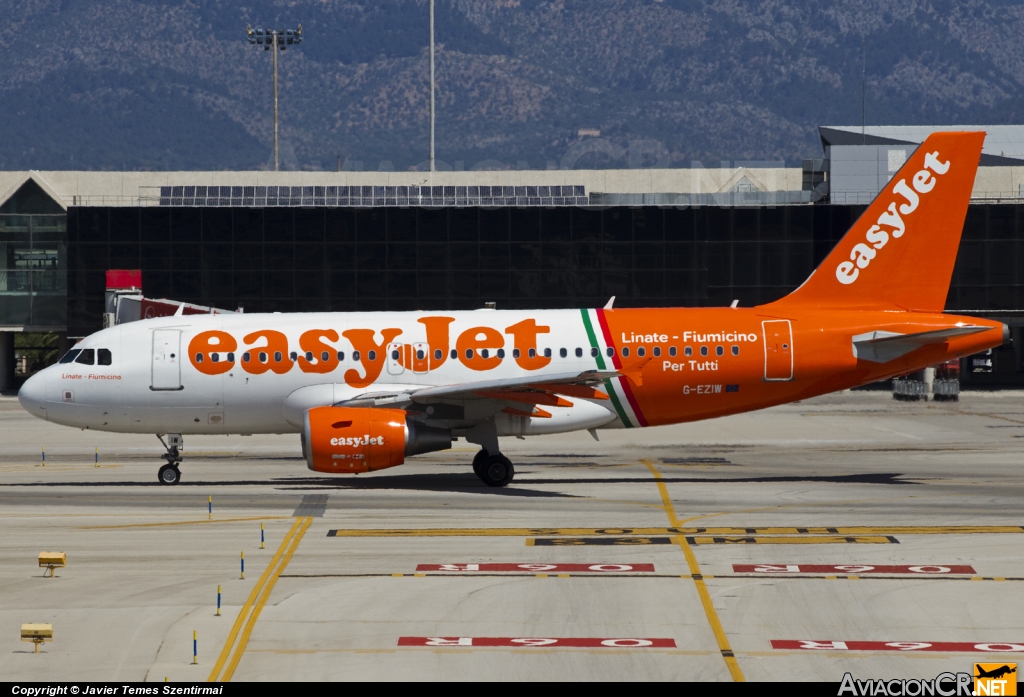 G-EZIW - Airbus A319-111 - EasyJet Airline