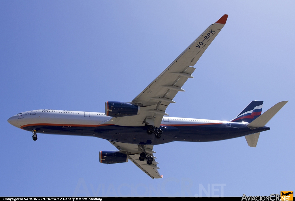 VQ-BPK - Airbus A330-343X - Aeroflot