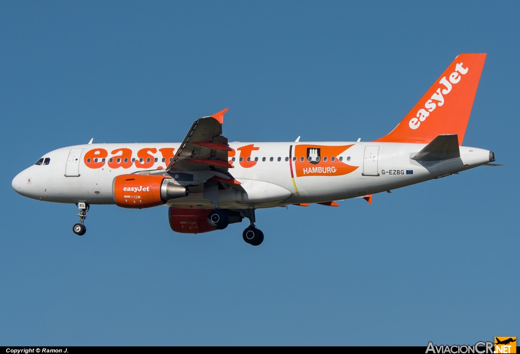 G-EZBG - Airbus A319-111 - EasyJet Airline