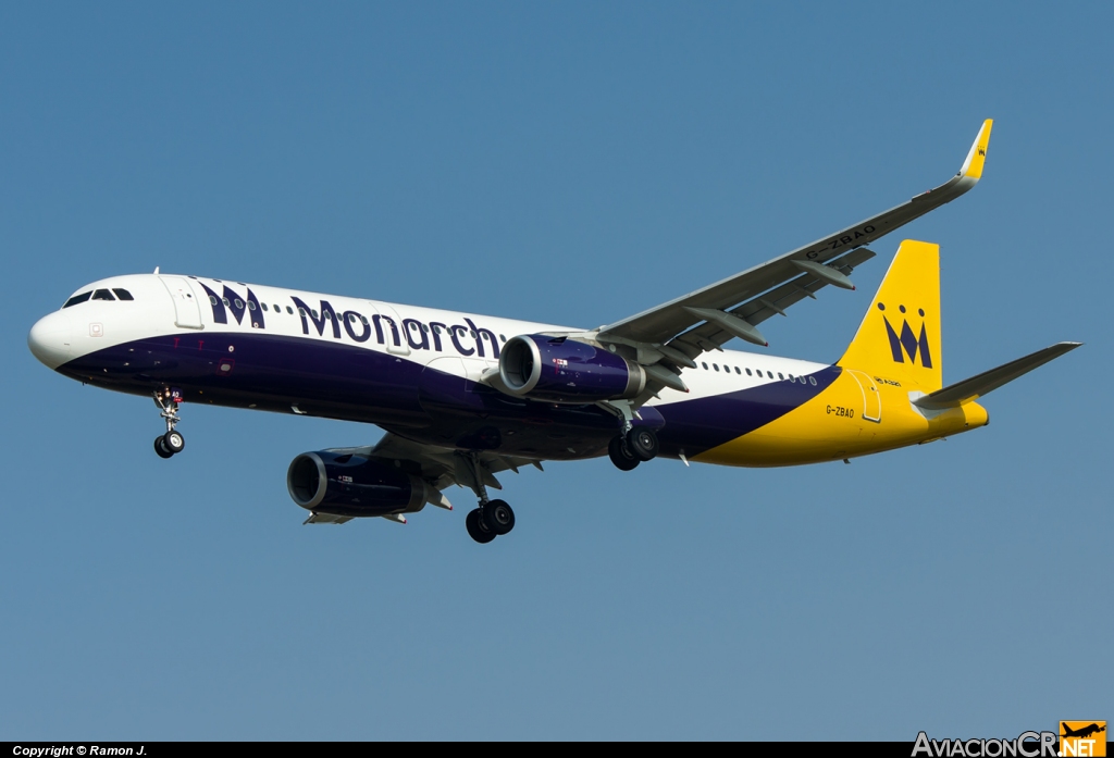 G-ZBAO - Airbus A321-231 - Monarch Airlines