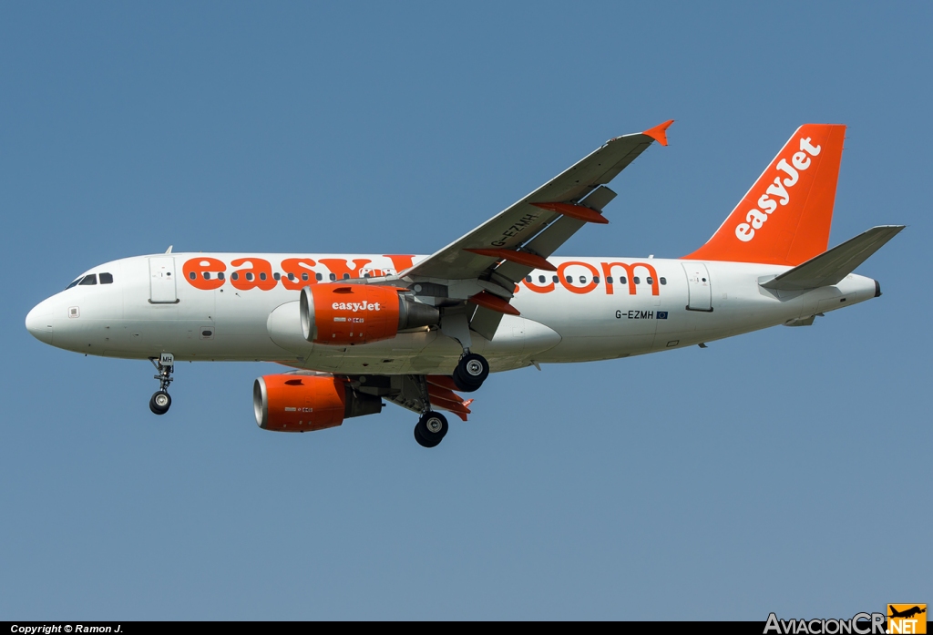 G-EZMH - Airbus A319-111 - EasyJet Airlines