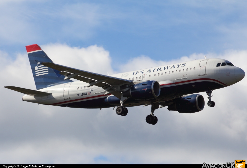 N716UW - Airbus A319-132 - US Airways