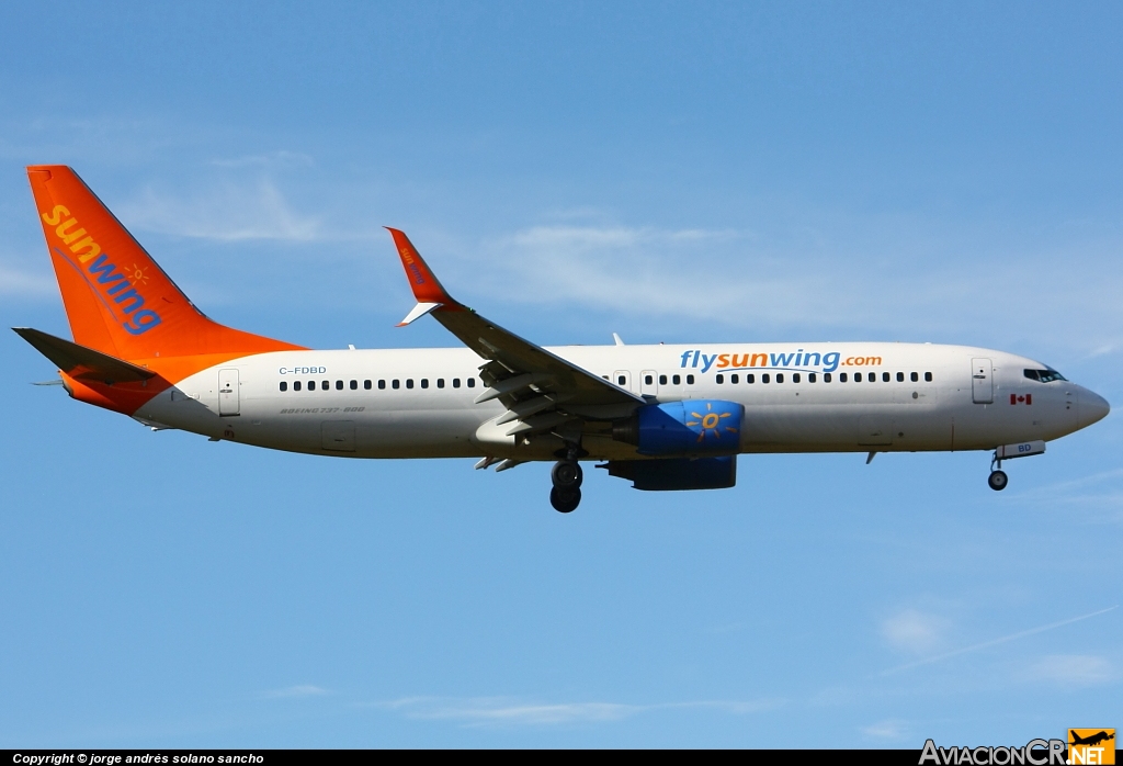 C-FDBD - Boeing 737-8Q8 - Sunwing Airlines