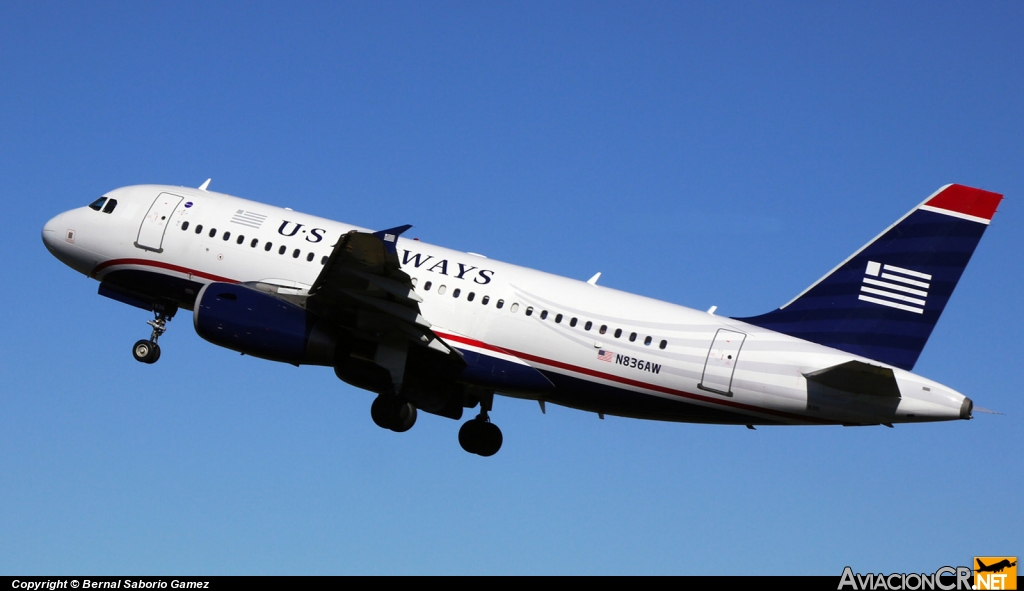 N836AW - Airbus A319-132 - US Airways