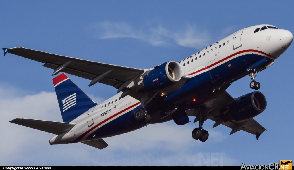 N750UW - Airbus A319-112 - US Airways