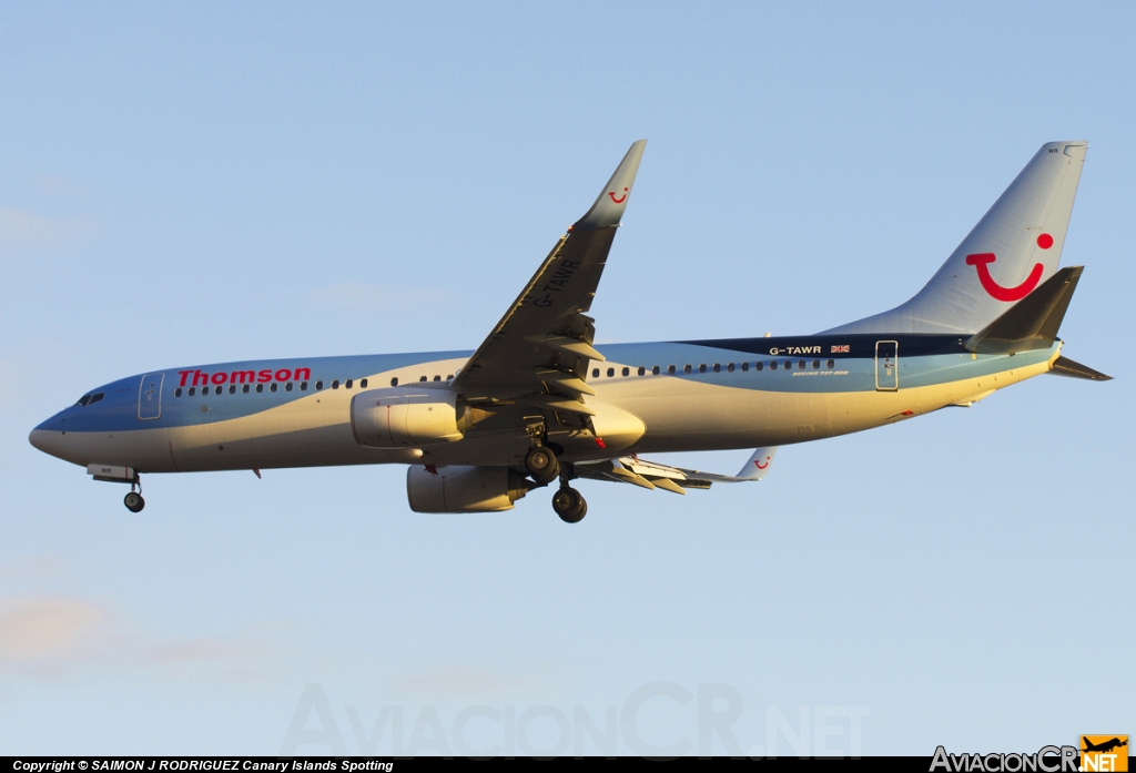 G-TAWR - Boeing 737-8K5 - Thomson Airways