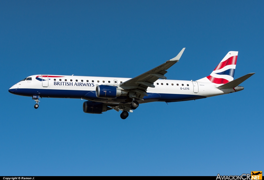 G-LCYS - Embraer ERJ-190-100SR - British Airways City Flyer