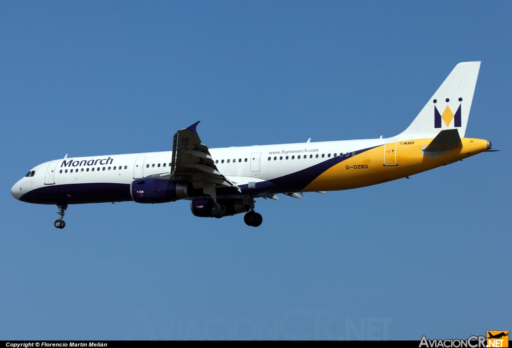 G-OZBG - Airbus A321-231 - Monarch Airlines