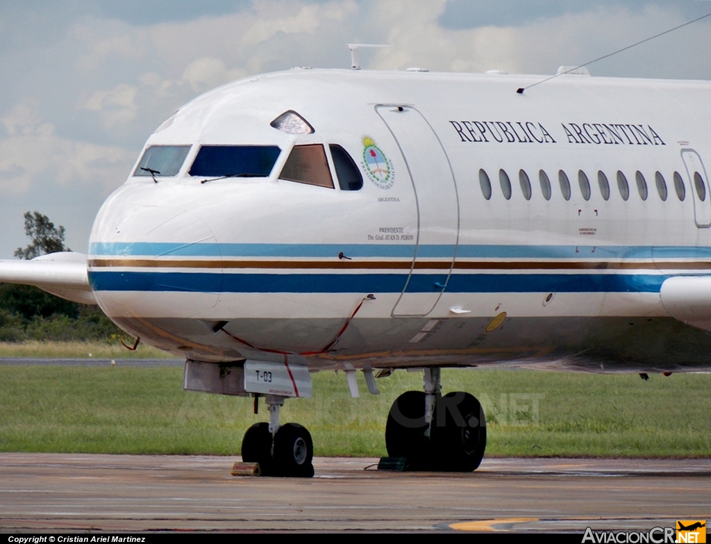 T-03 - Fokker F-28-1000 Fellowship  - Fuerza Aerea Argentina