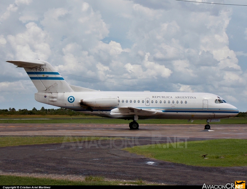 T-03 - Fokker F-28-1000 Fellowship  - Fuerza Aerea Argentina