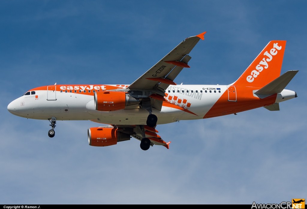 G-EZDN - Airbus A319-111 - EasyJet Airline