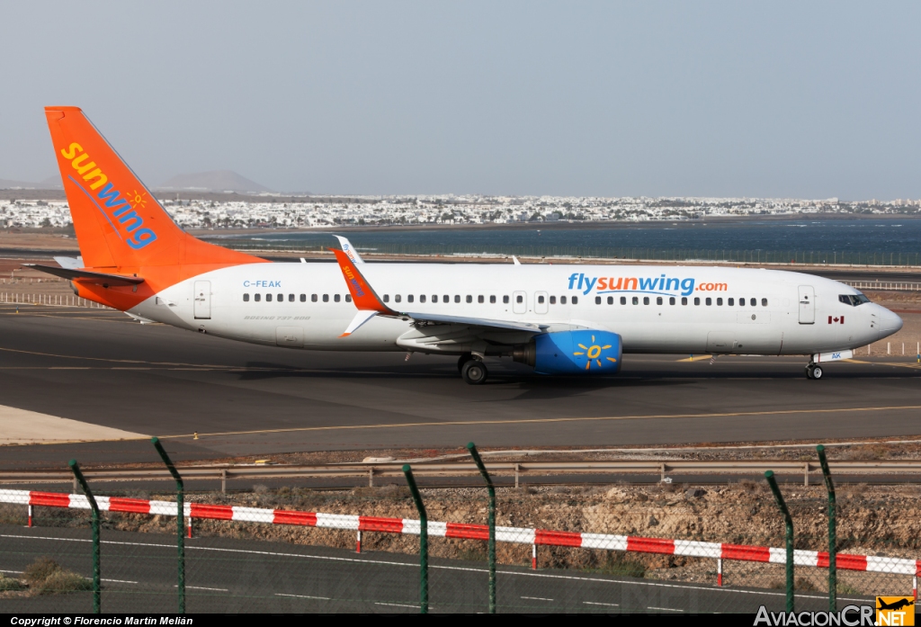 C-FEAK - Boeing 737-86Q - Sunwing Airlines